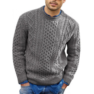 Herren Kabelstrickpullover | Rundhals