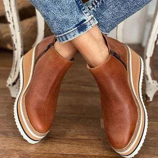 Damen Bequeme Plateau Stiefeletten | Keilabsatz
