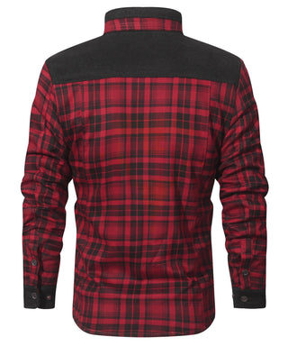 Herren Winterjacke | Kariert mit Knöpfen