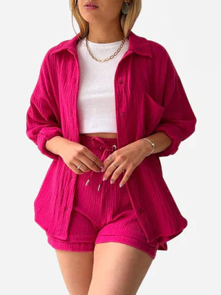 Damen-Shirt und Shorts im Set | Zweiteiliges Set