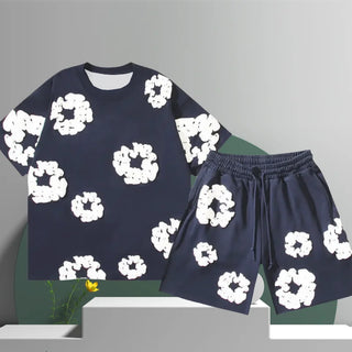 Unisex T-Shirt mit Druck und Shorts | Lässig