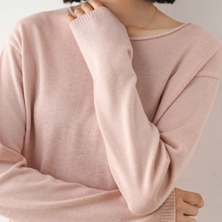 Damen Pullover aus solidem Strick | Lange Ärmel