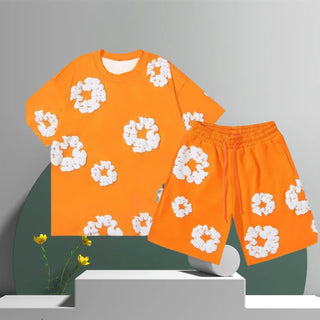 Unisex T-Shirt mit Druck und Shorts | Lässig