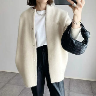 Damen Langer Casual Cardigan | Mit Knöpfen