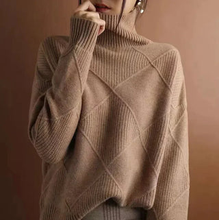 Damen Pullover mit Rautenmuster | Langarm