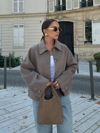 Damen Winter Kurzjacke | Mit Knöpfen