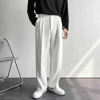Herren-Hose mit weitem Bein | Mit Falten