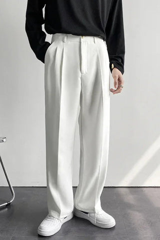 Herren-Hose mit weitem Bein | Mit Falten