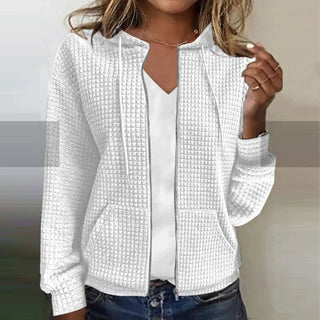 Damen Reißverschluss Jacke | Mit Kapuze