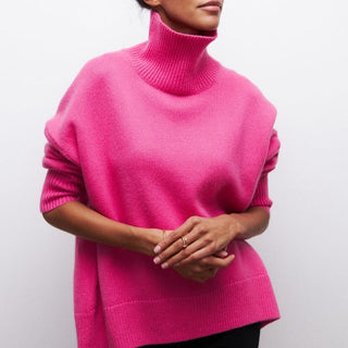 Damen Übergröße Rollkragenpullover | Langarm