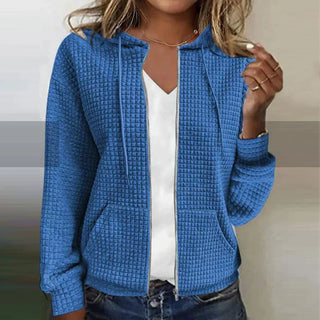Damen Reißverschluss Jacke | Mit Kapuze