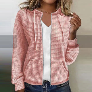 Damen Reißverschluss Jacke | Mit Kapuze