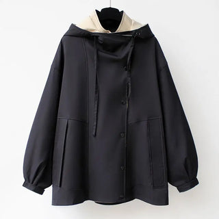 Women's Two-Tone Winter Coat | Wide Collar