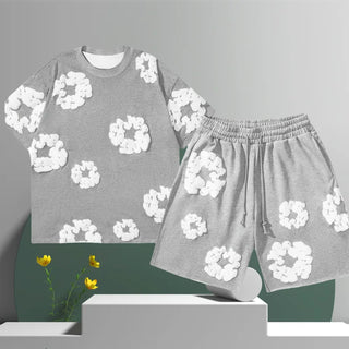 Unisex T-Shirt mit Druck und Shorts | Lässig