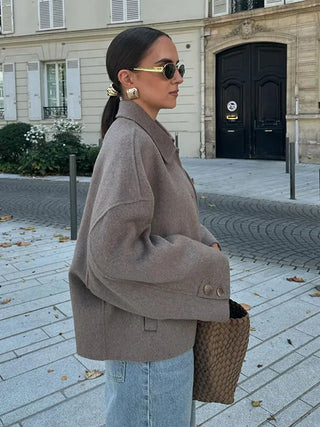 Damen Winter Kurzjacke | Mit Knöpfen