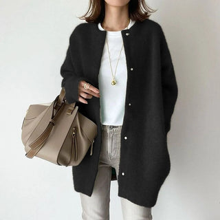 Damen Langer Casual Cardigan | Mit Knöpfen