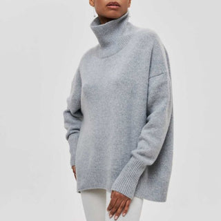 Damen Übergröße Rollkragenpullover | Langarm