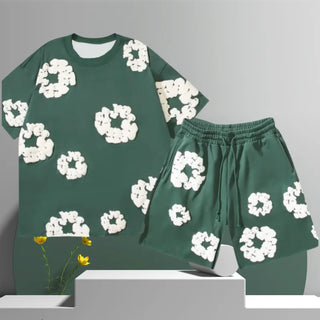 Unisex T-Shirt mit Druck und Shorts | Lässig