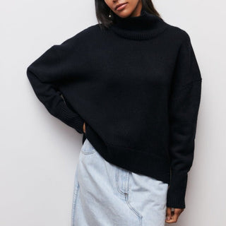 Damen Übergröße Rollkragenpullover | Langarm