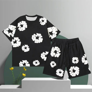 Unisex T-Shirt mit Druck und Shorts | Lässig