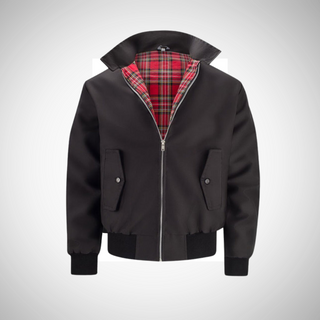 Herren Zip-Up Bomberjacke | Karo-Futter