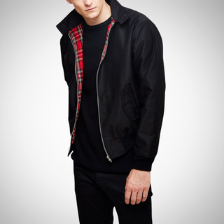 Herren Zip-Up Bomberjacke | Karo-Futter