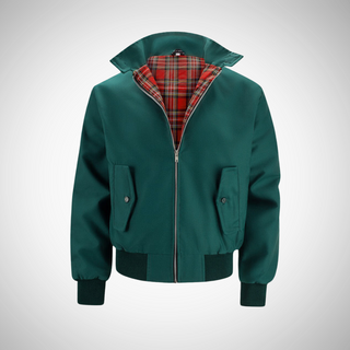 Herren Zip-Up Bomberjacke | Karo-Futter