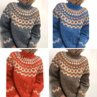 Damen-Nordic-Pullover | Geometrisch