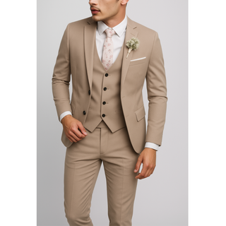 Herren dreiteiliger Hochzeit-Gast-Anzug | Formell