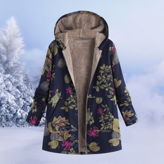 Damen Winter Kapuzenmantel | Bedruckt