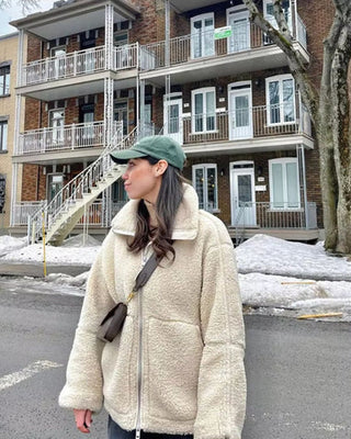 Damenmantel mit Reißverschluss | Lässiger Stil