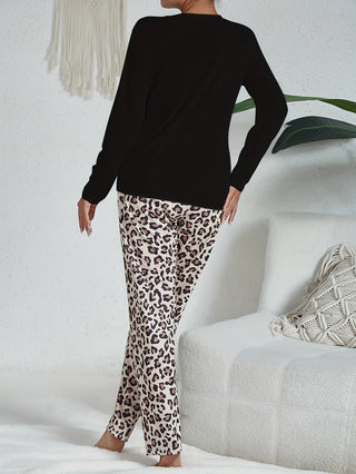 Damen Pyjama Set | Langarm Oberteil & Hose