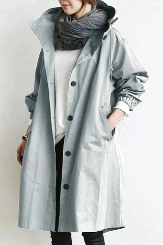 Damen Oversized Regenmantel | Lang