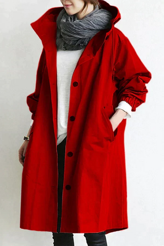 Damen Oversized Regenmantel | Lang