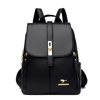 Damen Rucksack mit Fester Form | Mit Klappe und Schnallenverschluss