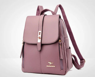 Damen Rucksack mit Fester Form | Mit Klappe und Schnallenverschluss