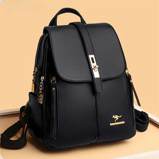 Damen Rucksack mit Fester Form | Mit Klappe und Schnallenverschluss