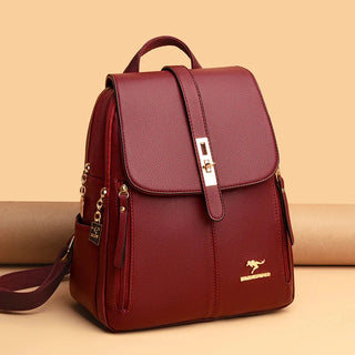 Damen Rucksack mit Fester Form | Mit Klappe und Schnallenverschluss