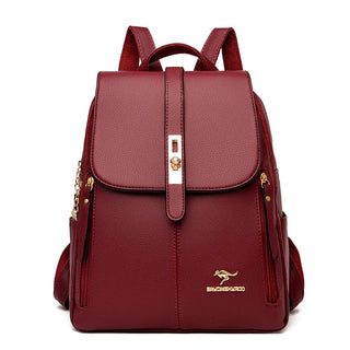 Damen Rucksack mit Fester Form | Mit Klappe und Schnallenverschluss