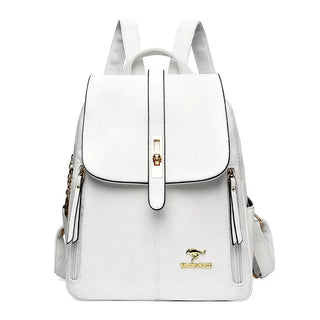 Damen Rucksack mit Fester Form | Mit Klappe und Schnallenverschluss