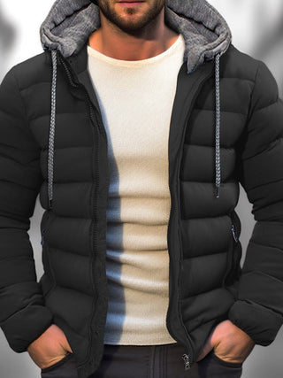 Herren Kapuzen-Pufferjacke | Mit Reißverschluss