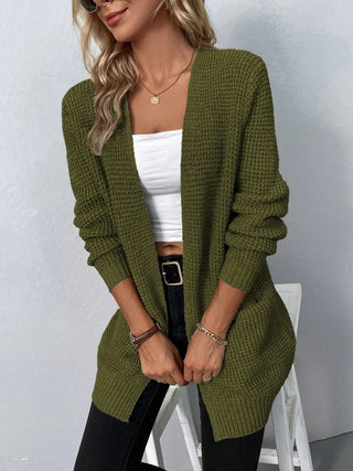 Damen Lange Strickjacke | Offene Vorderseite