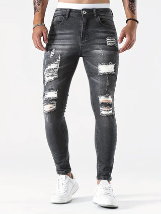 Herren-Skinny-Jeans mit Rissen | Im Used-Look