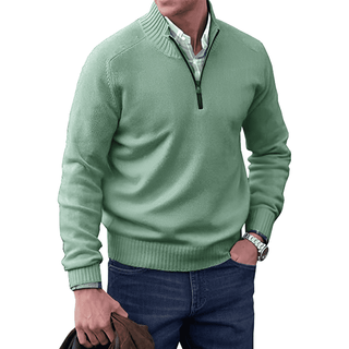 Herren Halb-Zip Strickpullover | Langarm
