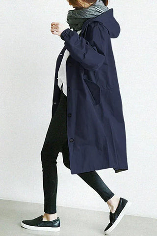 Damen Oversized Regenmantel | Lang