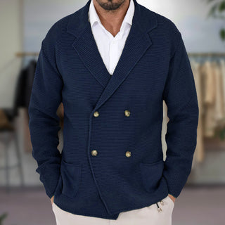 Herren Doppelreiher Strickblazer | Lässig