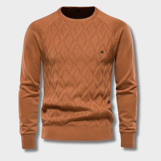 Herren-Diamant-Strickpullover | Rundhals