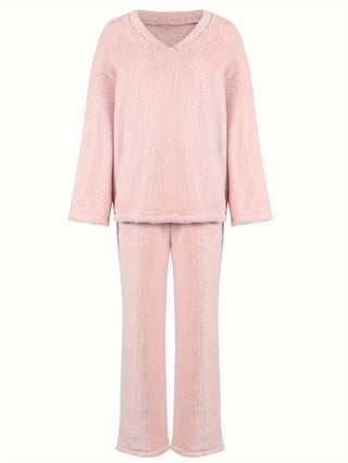 Damen Loungewear Pyjama Set | Langarm Zweiteiler