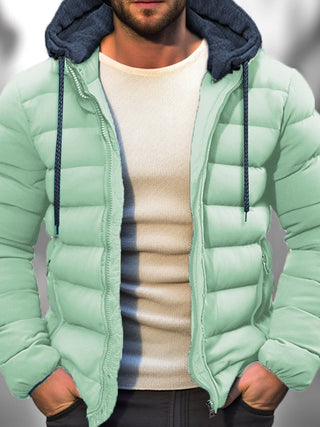 Herren Kapuzen-Pufferjacke | Mit Reißverschluss