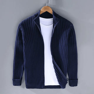 Herren Rippstrick-Strickjacke | Klassische Passform